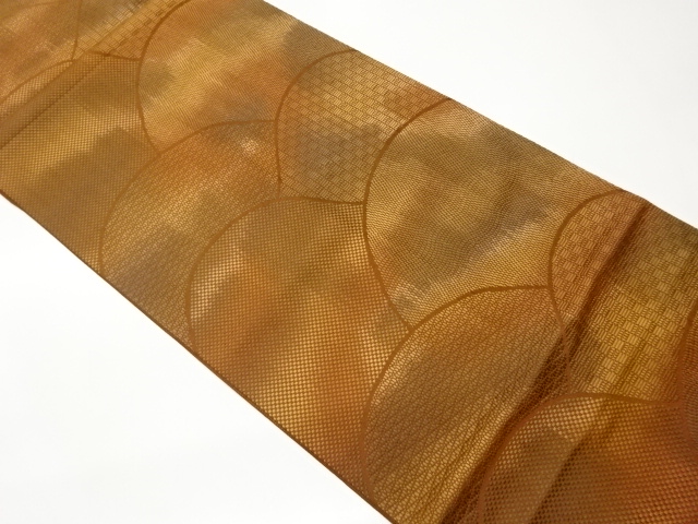 JAPANESE KIMONO / CHIKUZEN HAKATA FUKURO OBI / CLASSIC PATTERNS WOVEN 